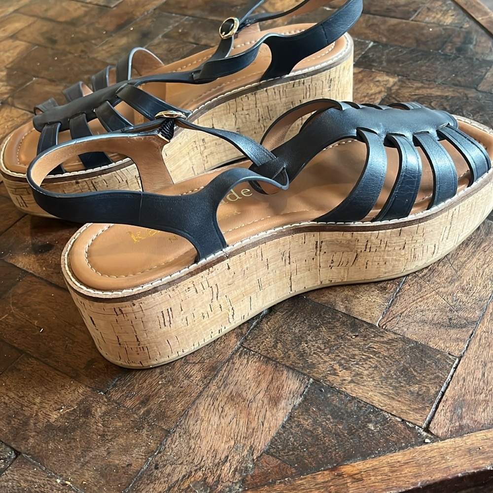 Kate Spade Navy Mabel Cork Platform Sandals - Picture 3 of 10